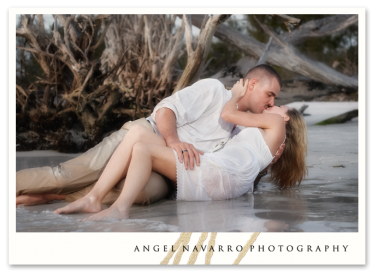 Romantic engagement session and picture.