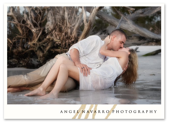 Romantic engagement session and picture.