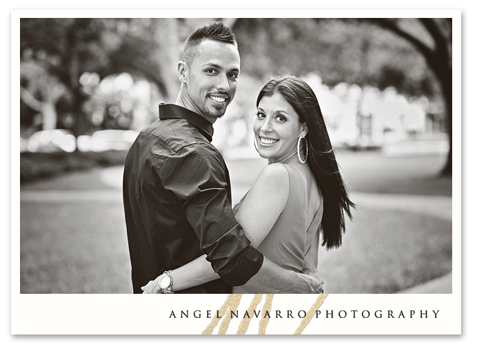 Picture of couple outdoors in a park.