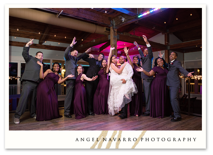 Wedding Party Having Fun Posing