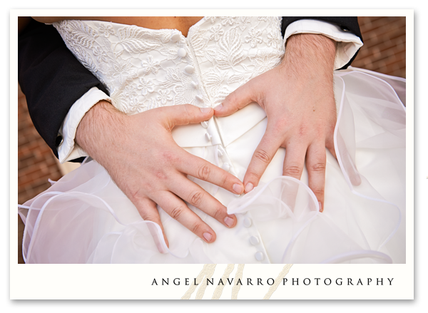 Heart-shaped Hug for the Bride's Bossom