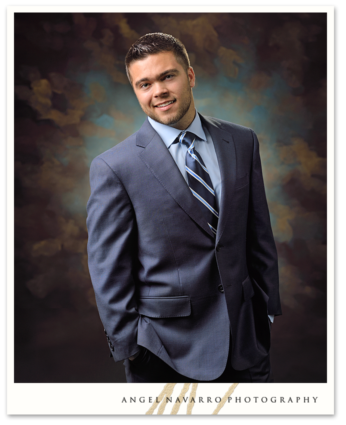 Male High School Senior Studio Portrait 