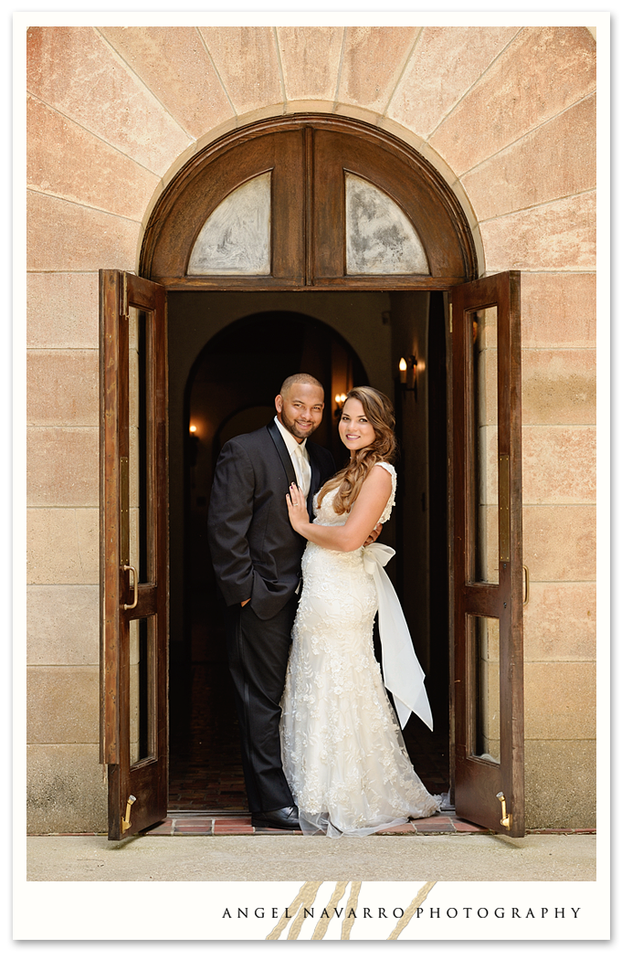 Traditional Wedding Photo Under Doorway