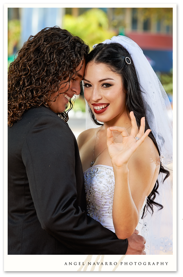 Bride Signaling a Perfect Occasion for Photography