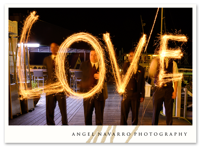 Loved Spelled with Sparklers