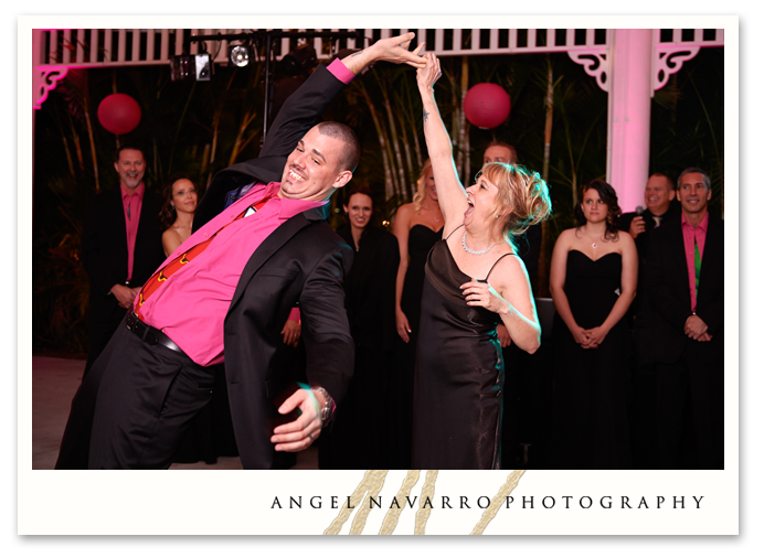 Groom dancing with his mother.