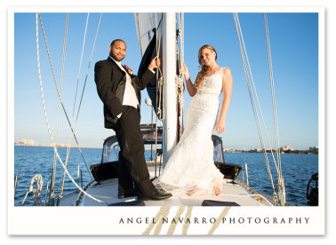 Scenic Wedding Couple on Boat Ride