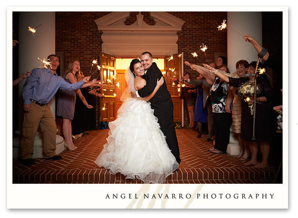 Wedding Farewell with Sparklers