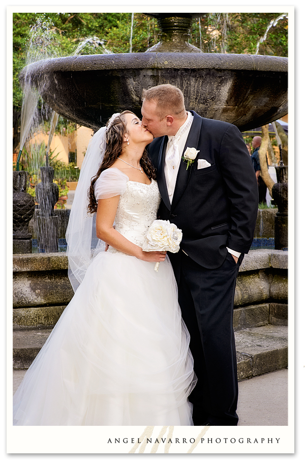 Wedding Portrait - A very nice outdoor picture of the bride and groom before the reception.