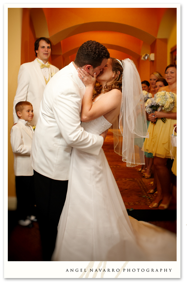 Bride and Groom Kiss as Husband and Wife