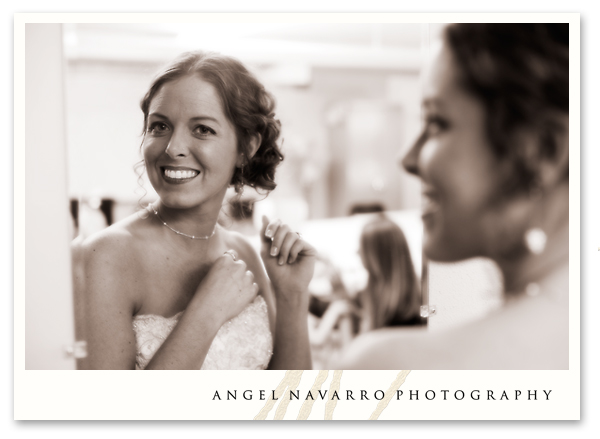 Bride getting ready smiles!