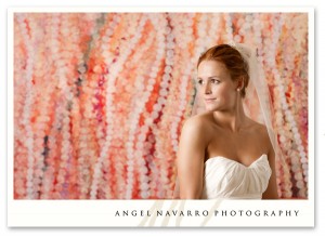 Another colorful background for a bridal picture.