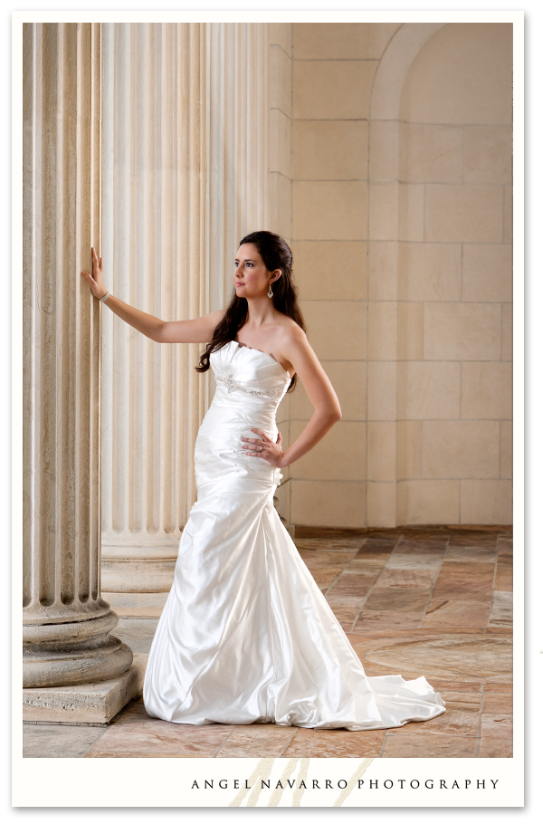  Above A stunning image of Jessica in her wedding dress in a very cute pose 