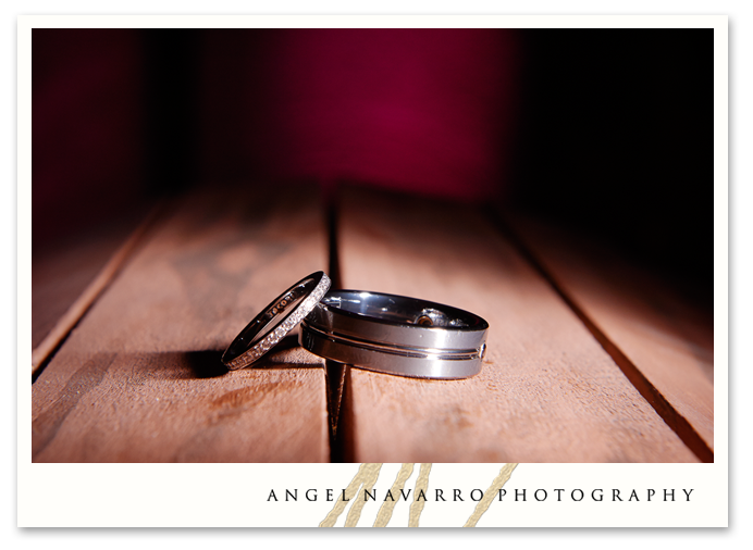 Creative photo of wedding rings.
