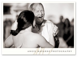 Father bride dance laughing