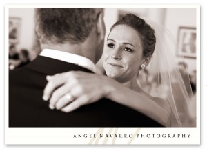 A moment of tears for the bride.