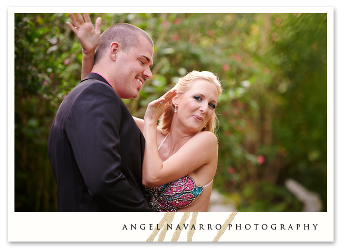 Peek-a-boo and the bride.