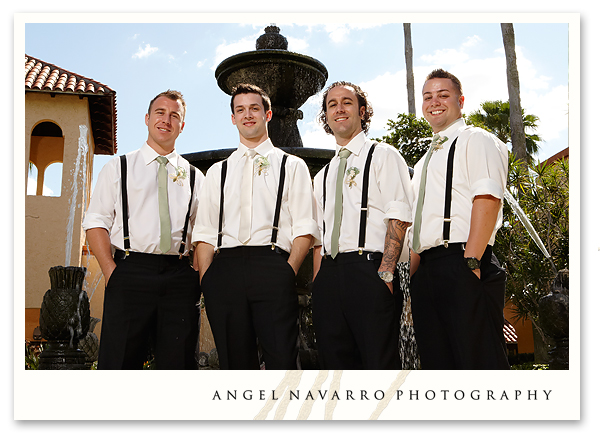  Above Another photo of the groom and his groomsmen outdoors at the 