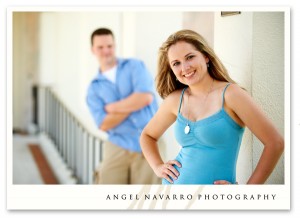 Engagement picture of Justin and Katie at New College, Florida