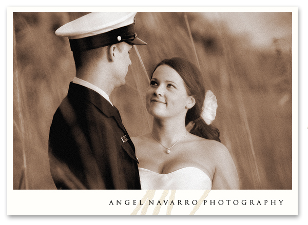 Soldier beach wedding