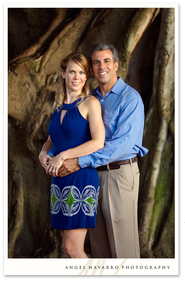 Banyan trees and their engagement picture.