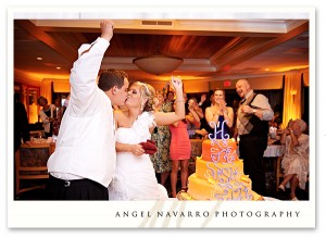 Exciting Cutting of the Wedding Cake