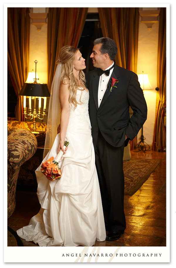 Indoor portrait of the Bride and Groom.