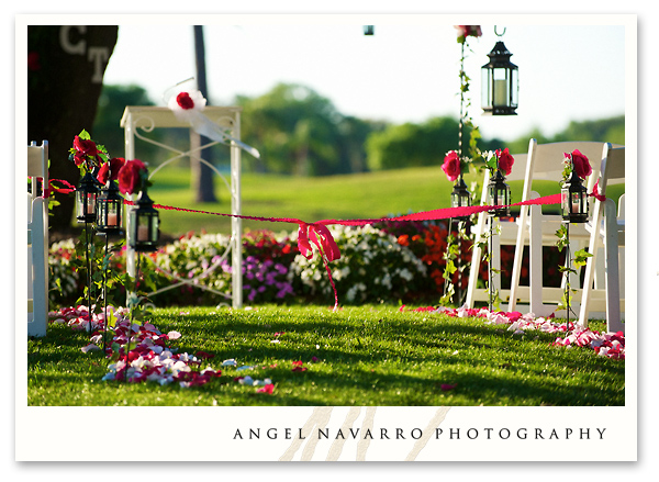 A colorful wedding altar