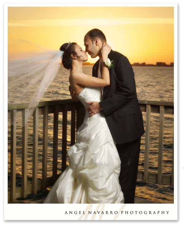 Later afternoon wedding photo in Sarasota, Florida